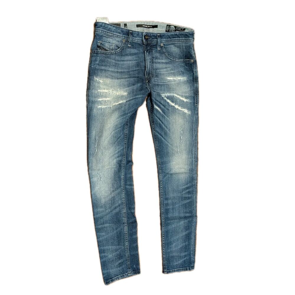 Diesel Thommer Jeans Men 32x32 Blue Slim Fit Stretch Denim